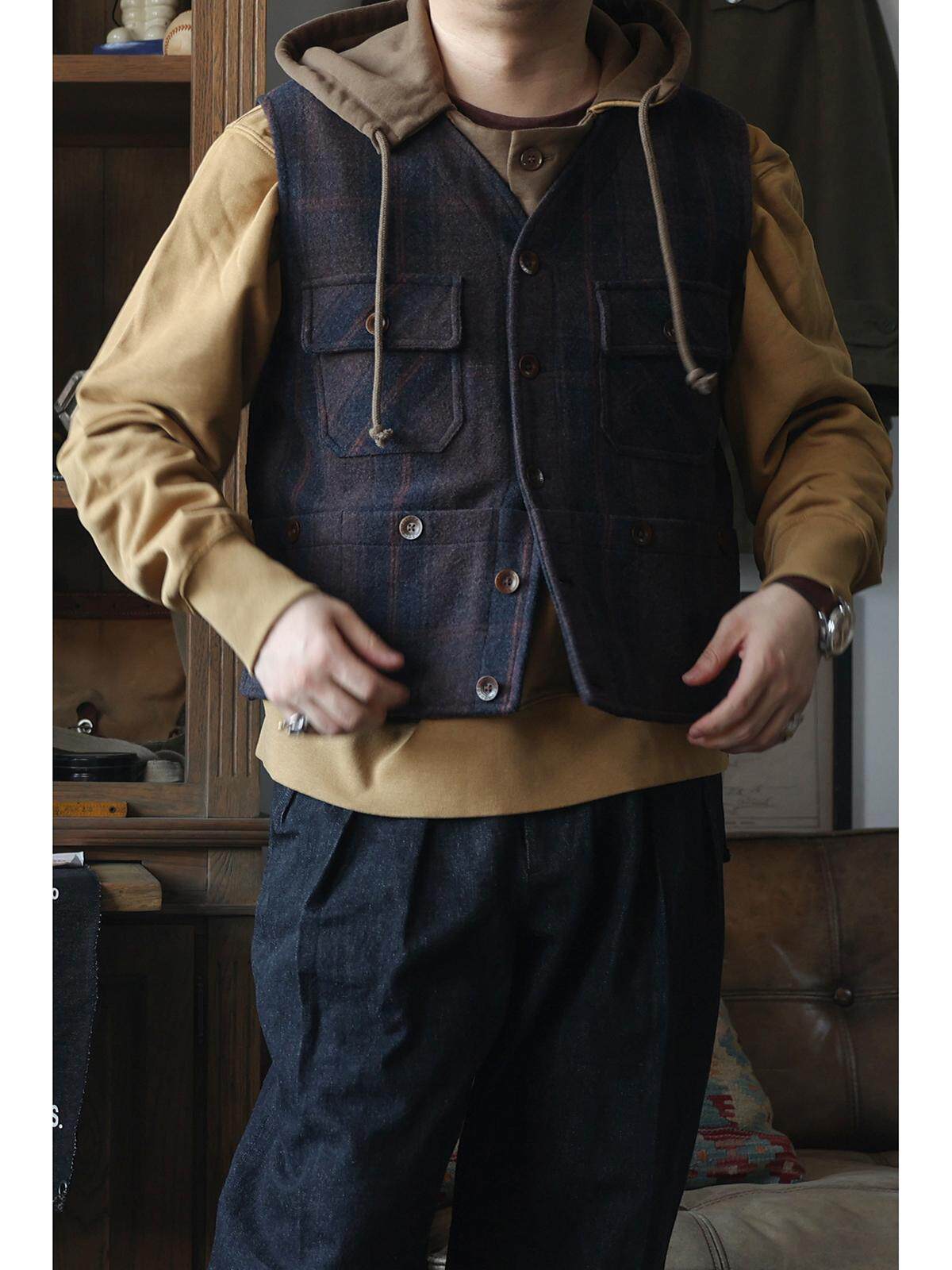 Secondorder FW24 6 Pockets Wor - Leather Work Vest For Men ulasan dan harga
