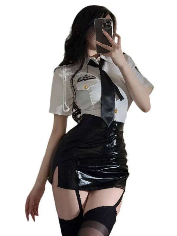 Sexy Flight Attendant Clothes  - Leatherwork Letters ulasan dan harga