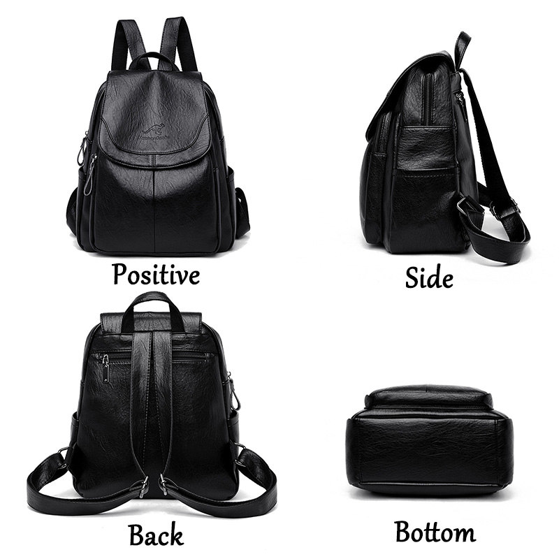 Vintage Soft Leather Backpack  - Leatherwork Letters ulasan dan harga