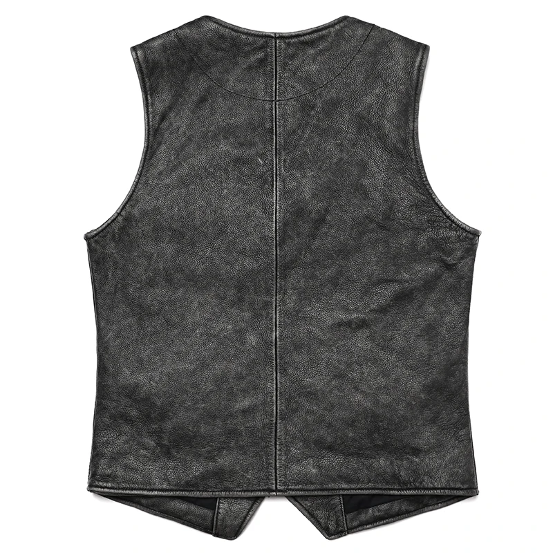 New Gery Vintage Genuine Leath - Leather Work Vest For Men ulasan dan harga