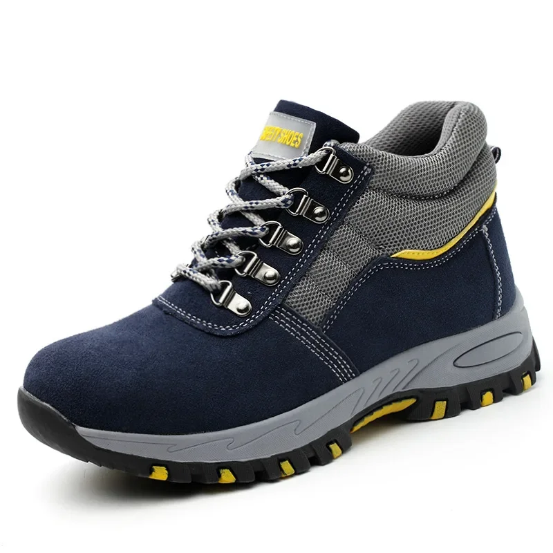 High Quality Men Safety Boots  - Leather Work Fabric ulasan dan harga