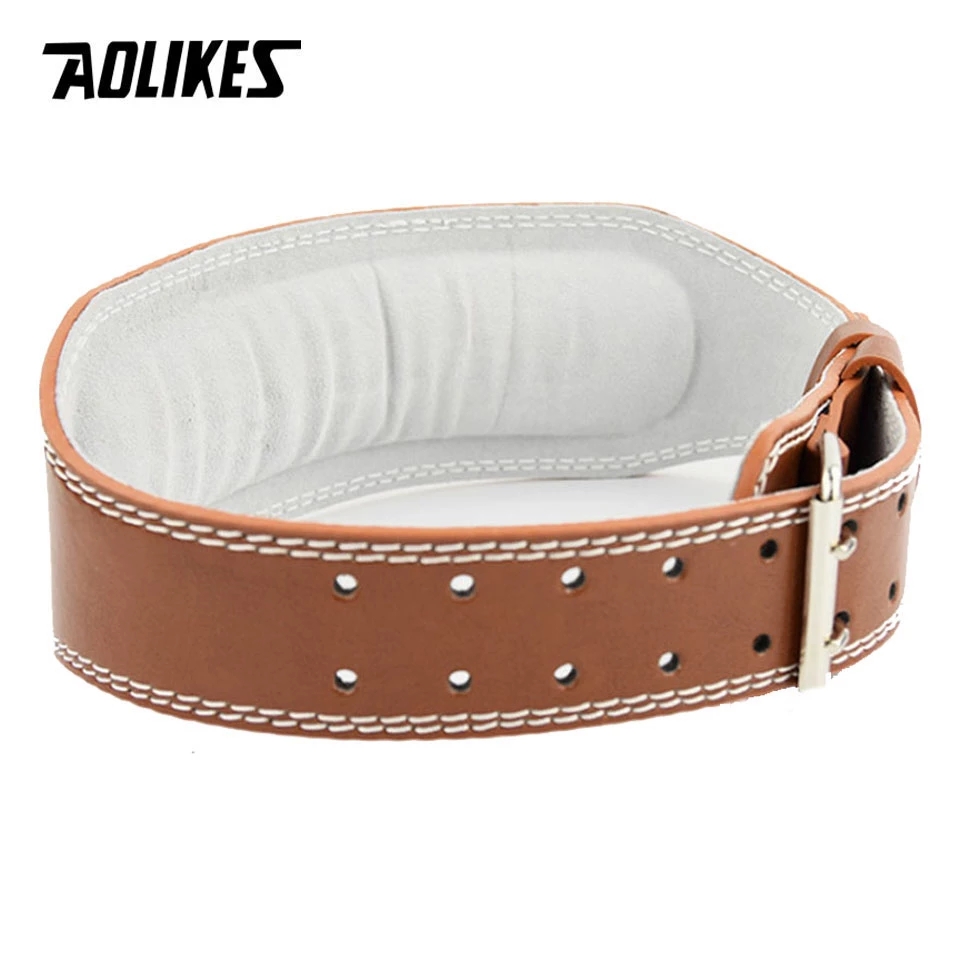 AOLIKES New Wide Weightlifting - Leather Workout Belt ulasan dan harga