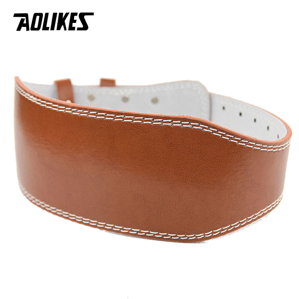 AOLIKES New Wide Weightlifting - Leather Workout Belt ulasan dan harga
