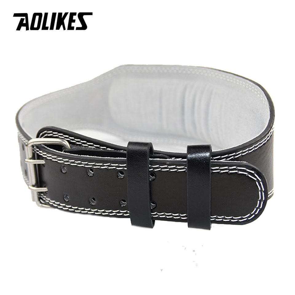 AOLIKES New Wide Weightlifting - Leather Workout Belt ulasan dan harga