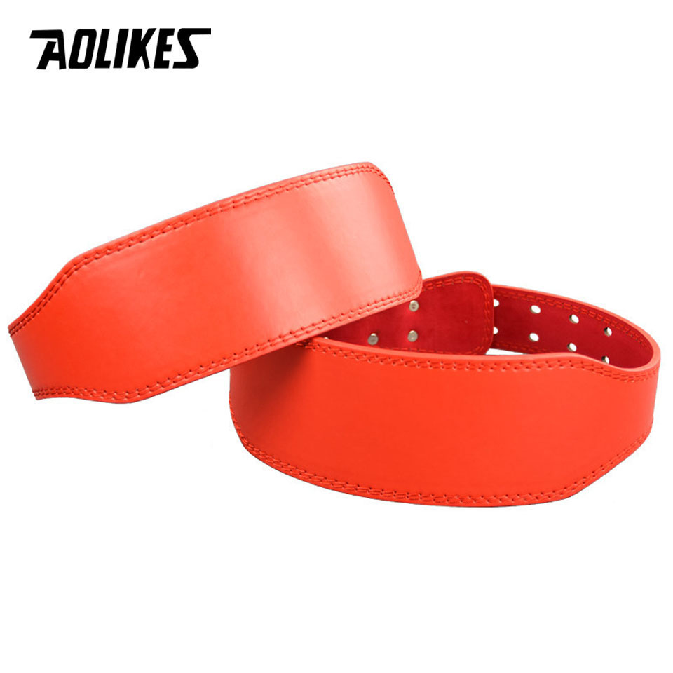 AOLIKES New Wide Weightlifting - Leather Workout Belt ulasan dan harga