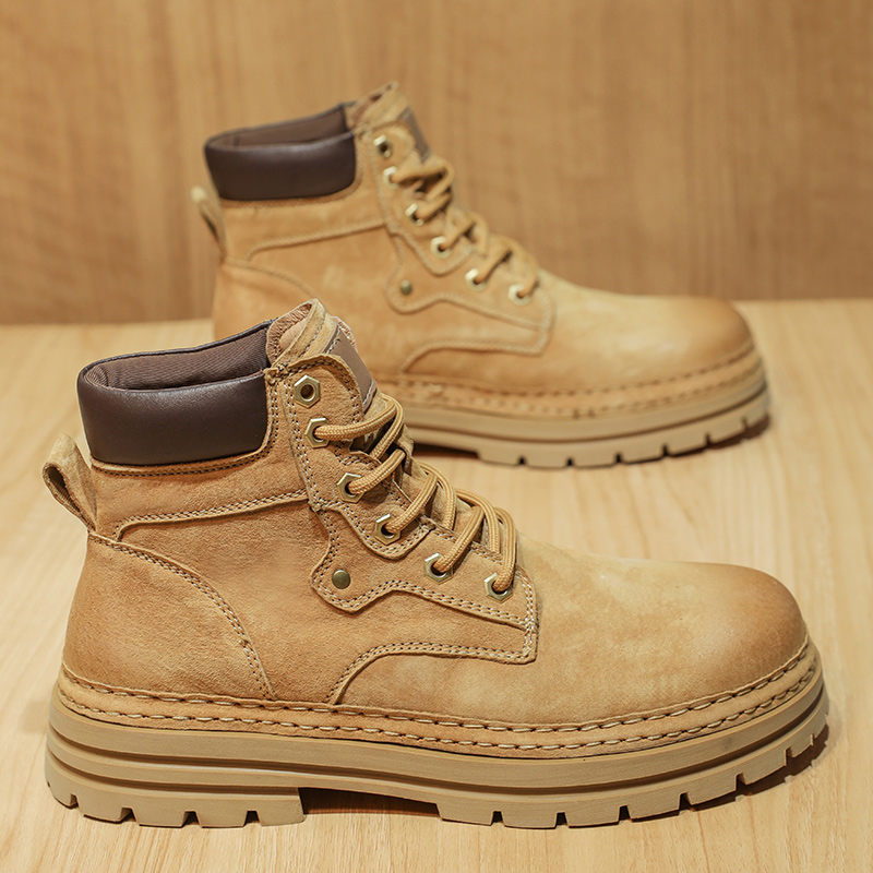 Men's Fashion Spring Platform  - Leather Work Fabric ulasan dan harga