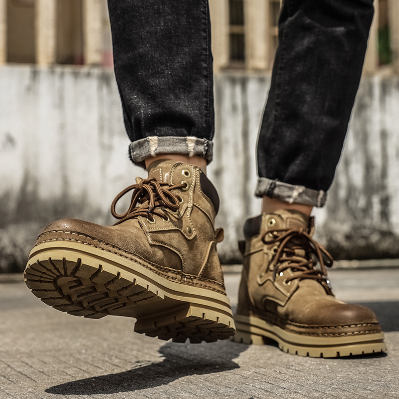 Men's Fashion Spring Platform  - Leather Work Fabric ulasan dan harga
