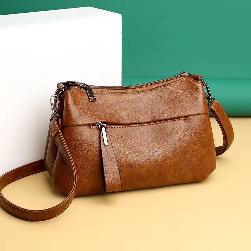 New Women's Shoulder Purse Bag - Leatherwork Letters ulasan dan harga