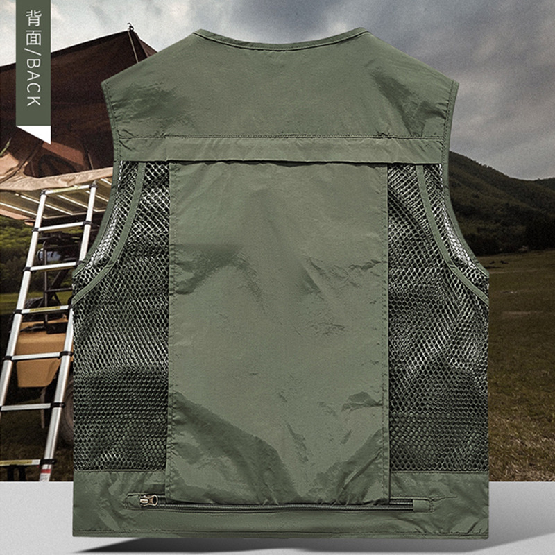 Multi-pocket Work Vest Workwea - Leather Work Vest For Men ulasan dan harga