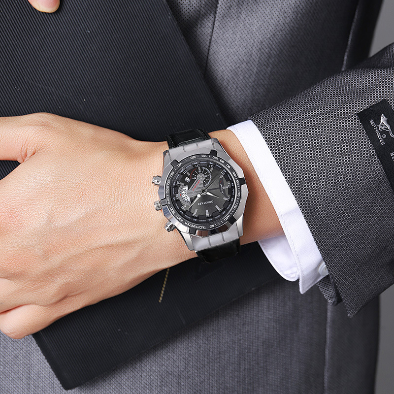 Men's Quartz Watches Calendar  - Leatherworking Classic ulasan dan harga