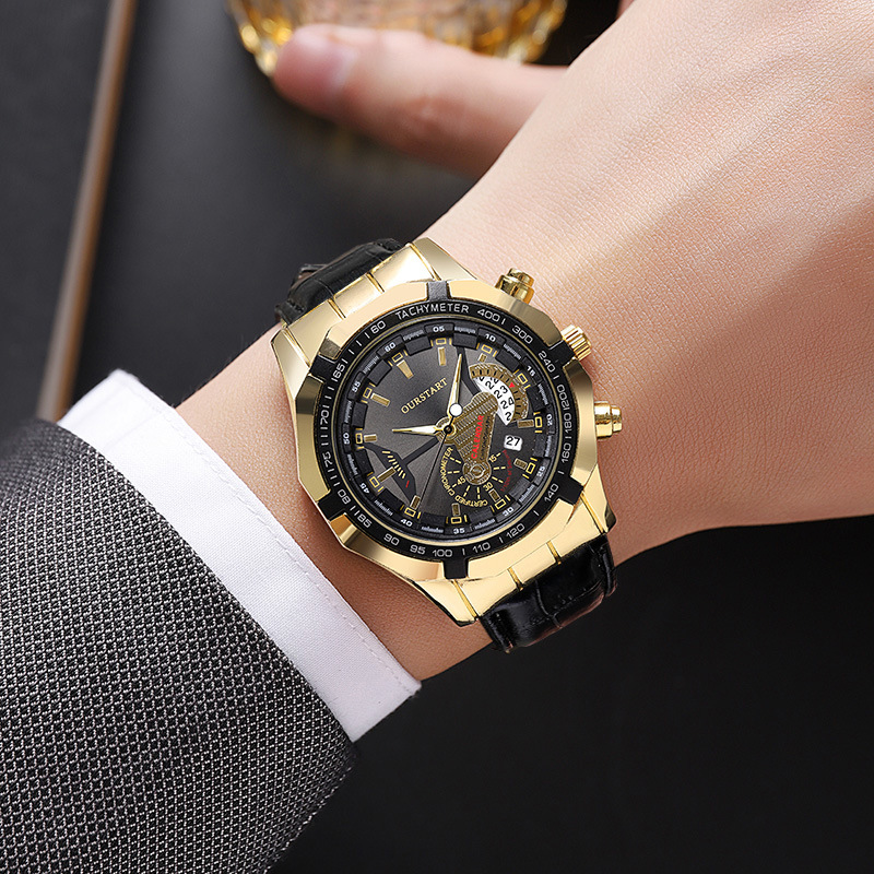 Men's Quartz Watches Calendar  - Leatherworking Classic ulasan dan harga