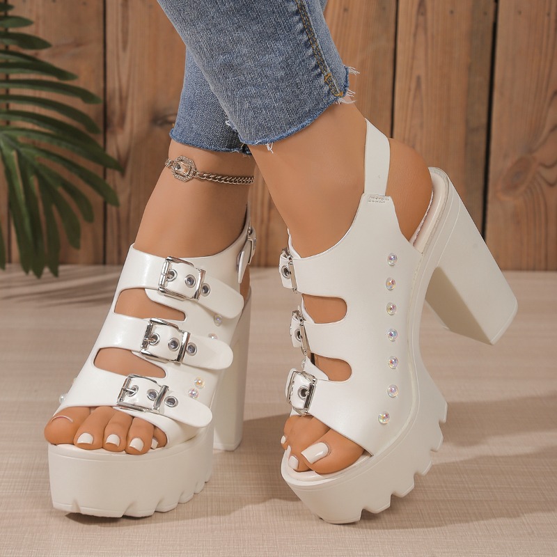 Super High Heel Sandals Summer - Belt Buckle Blank ulasan dan harga