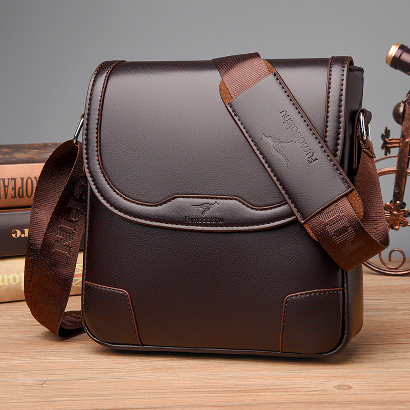 Luxury Brand Men Leather Shoul - Leatherwork Letters ulasan dan harga