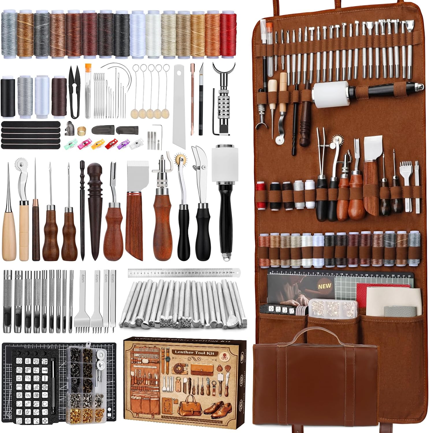 Leather Working Kit, Leather W - Leatherwork Tool Kit ulasan dan harga