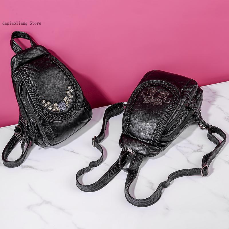 Women Small Chest Bags Fashion - Leatherwork Letters ulasan dan harga