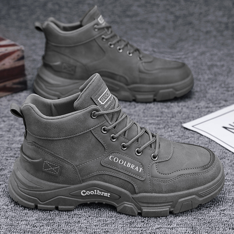 Men‘s Casual Sneakers High Qua - Leatherwork Letters ulasan dan harga